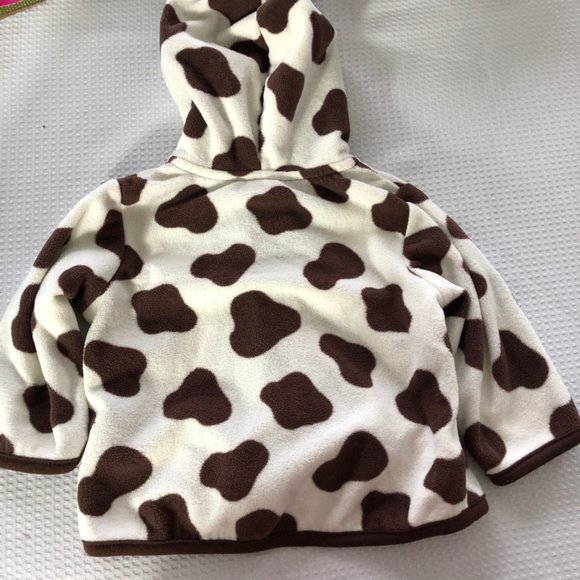Carter's Size 9 Month Cow Peek-A-Boo Hooded Jacket - Picture 6 of 7